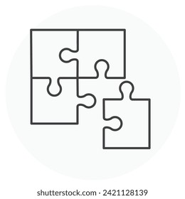 Puzzle Vector Illustration Icon Design