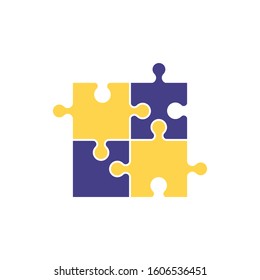 Puzzle Vector illustration. Isolated background. concept of puzzle