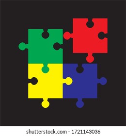 Puzzle, Vektorgrafik. Puzzle.