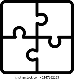 puzzle Vector illustration on a transparent background. Premium quality symbols. Stroke vector icon for concept and graphic design.