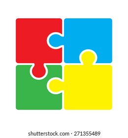 Puzzle vector illustration on a white background