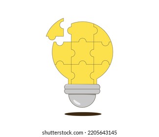 Puzzle vector. Jigsaw idea vector illustration isolated on white background