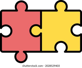Puzzle-Vektorgrafik-Design abgeschlossen
