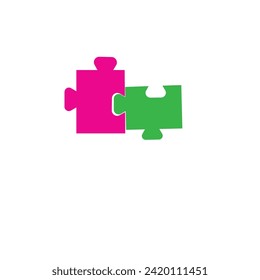 imagen o clipart de rompecabezas minimalista