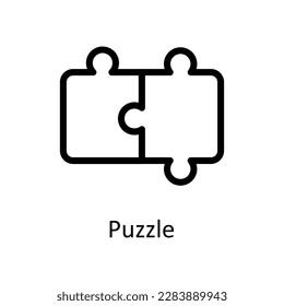 Puzzle Vector   outline Icons. Simple stock illustration stock
