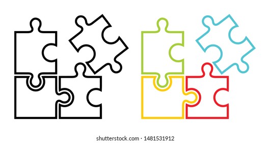 Puzzle Vector Pattern Illustration Silhouette