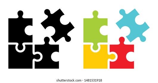 Puzzle Vector Pattern Illustration Silhouette