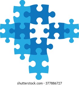 puzzle vector pieces jig saw