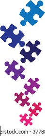 puzzle vector pieces jig saw
