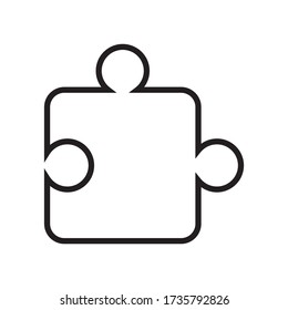 Símbolo del vector de rompecabezas símbolo de la ilustración del vector simple