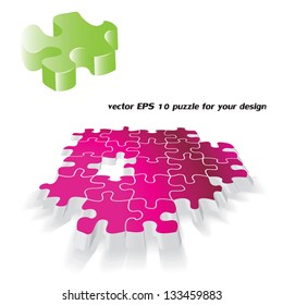 Puzzle vector for your text