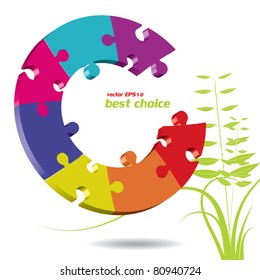 Puzzle vector for your text