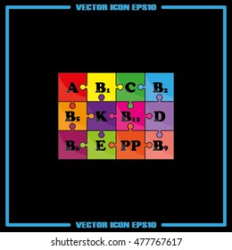 puzzle vitamins icon vector