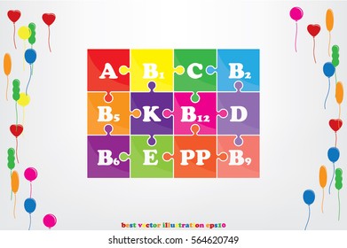 puzzle vitamins icon vector