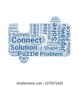 puzzle word cloud. tag cloud about puzzle