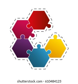 puzzle work solution image vector illustration eps 10