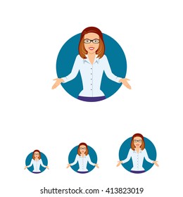 Puzzled businesswoman