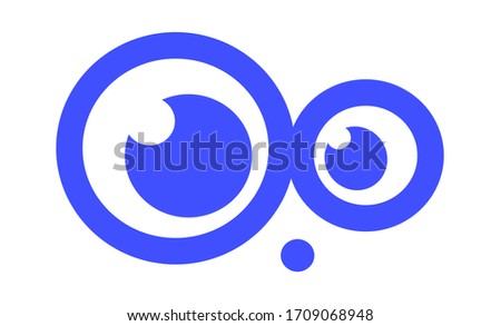 Puzzled look in glasses. Vector EPS 10