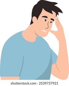 Personagem de Pessoas Intrigadas. Isolado no fundo branco. Ilustração de desenho animado de vetor