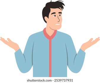 Personagem de Pessoas Intrigadas. Isolado no fundo branco. Ilustração de desenho animado de vetor