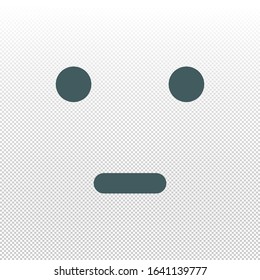 Puzzled smiley Vector illustration icon. face