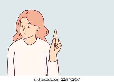 Puzzled woman waving finger to show dissatisfaction with opponent words and say no to discriminatory actions. Displeased girl showing no gesture defending herself from gender discriminatory