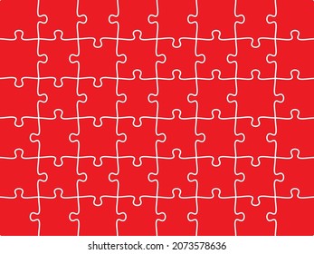 Puzzles ensamblados, fondo vectorial para colocación de fotos y corte en un trazador