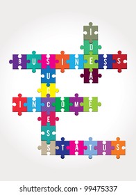 puzzles for business - vector illustration