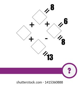 Puzzles for children and adults. Challenge for the brain. Discussion question. Educational math game. Result. Crossword for social networks. Rebus. The riddle of the mind. The mystery of numbers.