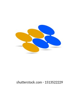 puzzles connection technology logo isolated white background