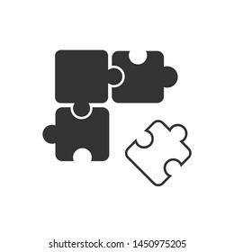 Puzzles flat icon, vector image