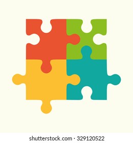 puzzles, flat puzzles, logo, puzzle design, puzzle concept
