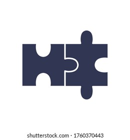 Puzzles flat style icon design, Jigsaw game object teamwork match toy element connection and solution theme Vector illustration