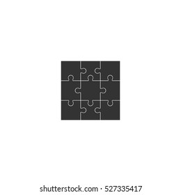 Puzzles icon flat. Illustration isolated vector sign symbol