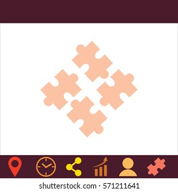 Puzzles  icon. Vector design.