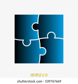 puzzles, icon, vector illustration EPS 10