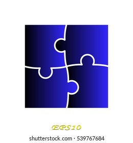puzzles, icon, vector illustration EPS 10