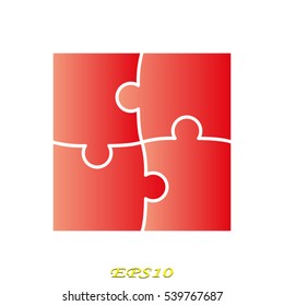 puzzles, icon, vector illustration EPS 10