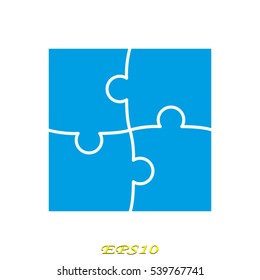 puzzles, icon, vector illustration EPS 10