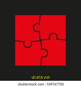 puzzles, icon, vector illustration EPS 10