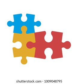 Puzzles jigsaw isolated