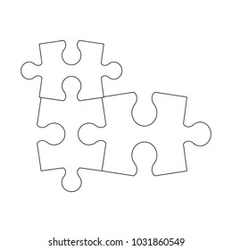 Puzzles jigsaw isolated