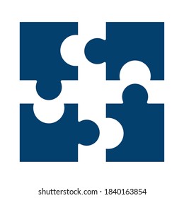 puzzles jigsaw toy strategy solution silhouette icon vector illustration