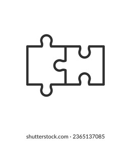Puzzles, linear icon. Line with editable stroke