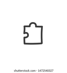 puzzles logo and icon vector illustration,stylish draw logo