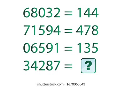 Puzzles Numbers Answer Solution Stock Vector (Royalty Free) 1670065543 ...