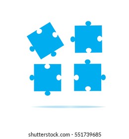 puzzles piece icon on white background. puzzles piece sign. flat design style. 