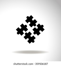 Puzzles piece vector icon.