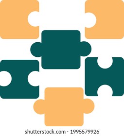 Puzzles, pieces, constructor, details, particles of one whole