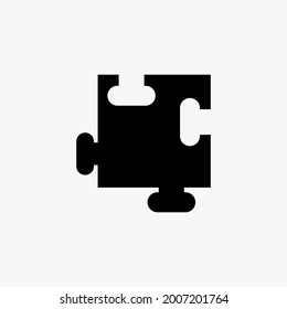puzzles sign on white background. line vector icon